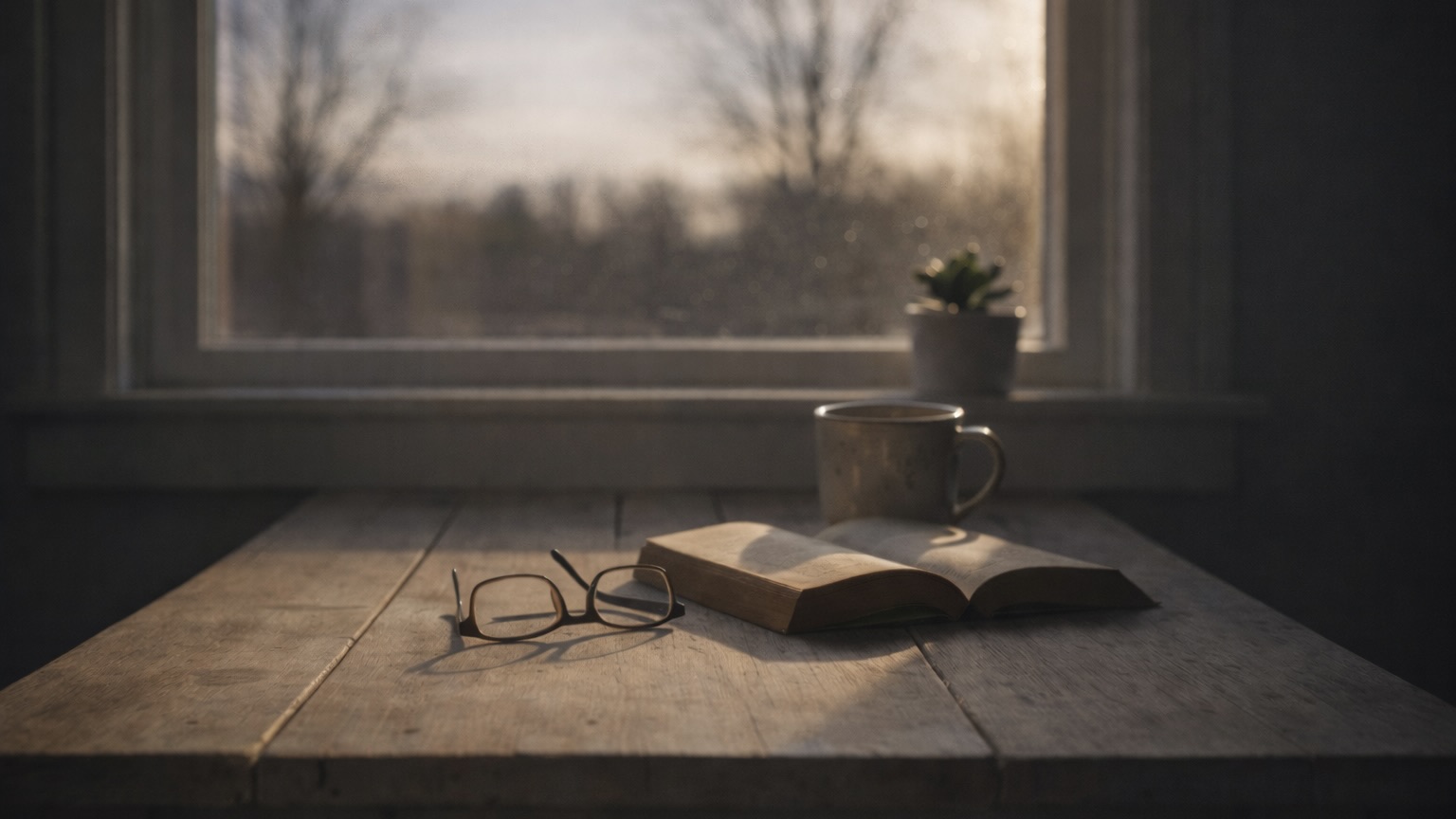 朝の光と整った机