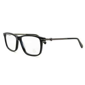 [MONCLER]モンクレール メガネ ML5205 ブラック／ガンメタル Rectangular デモレンズ